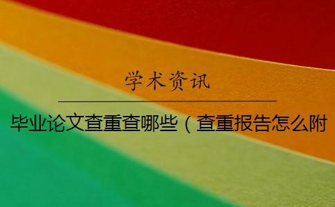 畢業論文查重查哪些(查重報告怎么附在論文后面_論文查重不包括哪些內容) 畢業論文查重查哪些(查重報告怎么附在論文后面_論文查重不包括哪些內容)